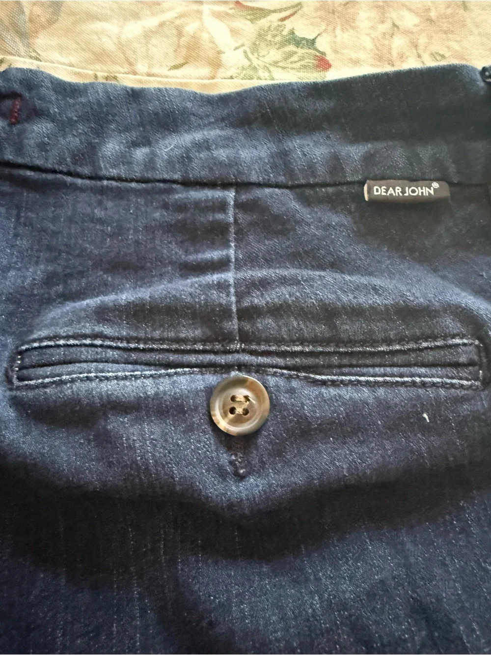 Dear John Hampton Preppy Denim Classic Cuffed Shorts Dark Wash Indigo Plus 16W